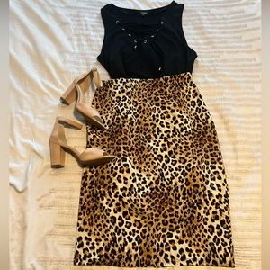 Slinky Brand Cheetah Print Skirt